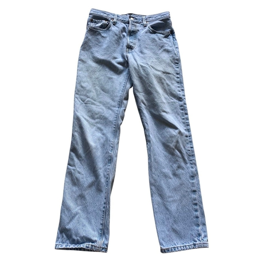 Levi's 501 Original Straight Jeans Women W28 L30 Light Wash Blue Premium Classic